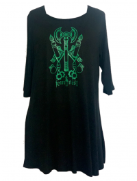 Green 'feminist' labrys swing top (16)