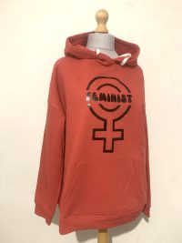 Red 'feminist' hoodie