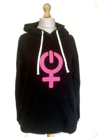 Pink Power hoodie - glows in the dark!