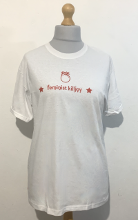 'Feminist Killjoy' white T (M/L)