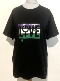 Sufragette colours - LOVE T shirt (L)